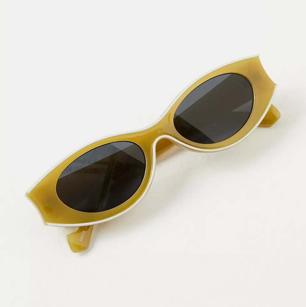Free People Gallery Painted Slim Sunglasses